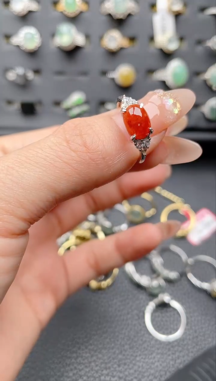 【闪购商品】翡翠戒指银S925镶嵌1111111111  15