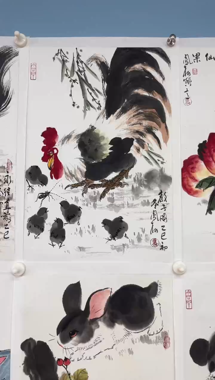 国画用****0马凤柏老师十二生肖公鸡