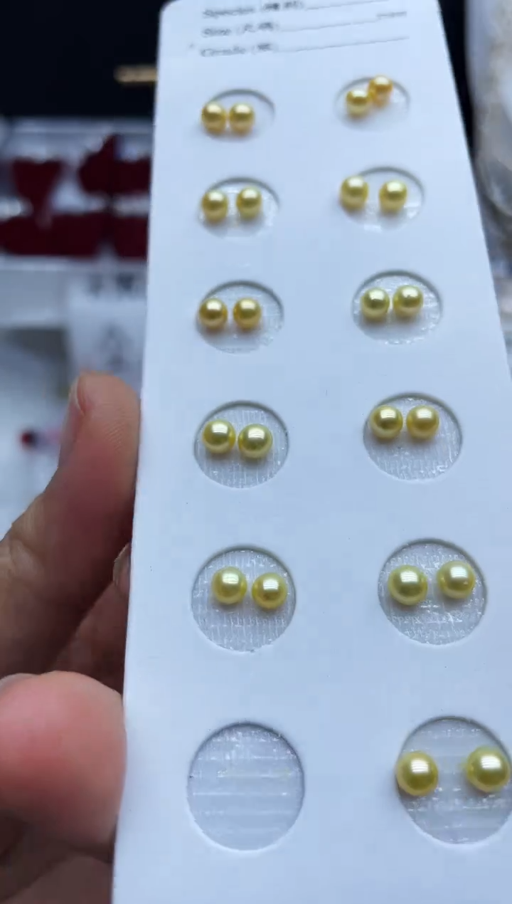 银S925镶嵌耳饰淡水珍珠耳钉多样性发其一