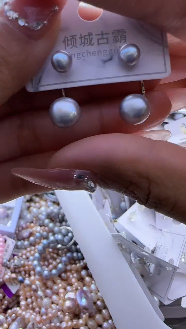 【闪购商品】淡水珍珠耳饰银S925镶嵌536