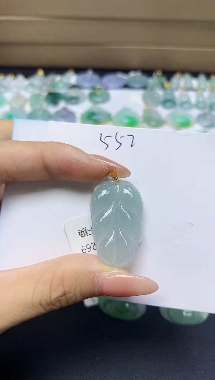 颈饰18K金镶嵌翡翠天然缅甸A货翡翠百元以上9元证书费自理
