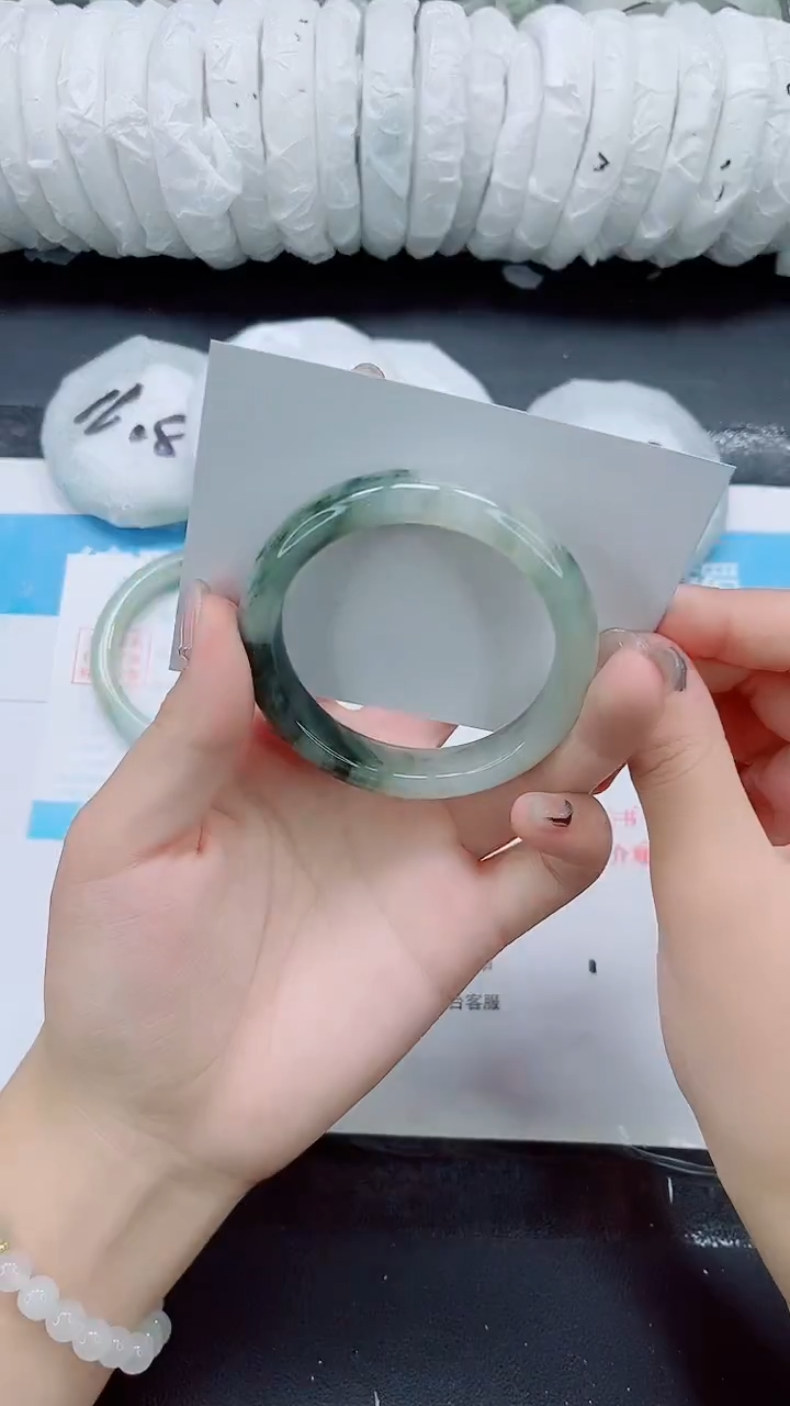 石英质玉手镯未镶嵌0218-圈口54.3