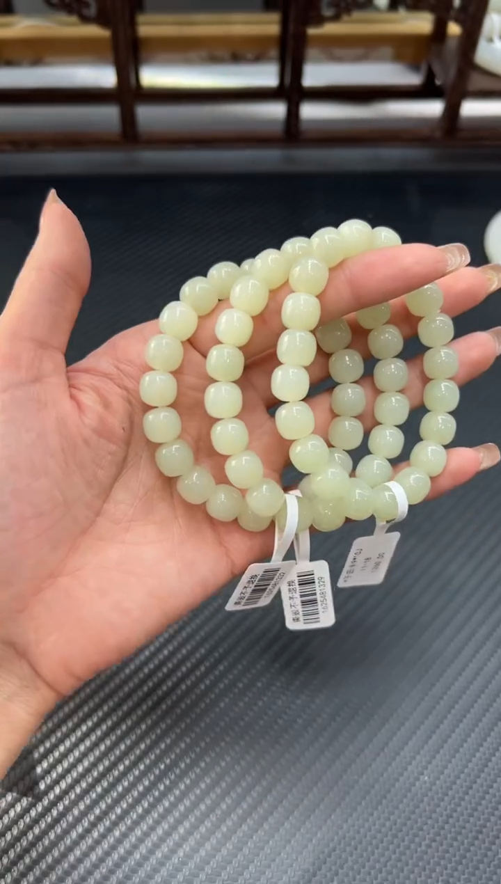 未镶嵌手串和田玉于田微色差卡10多样性发货拍一发一