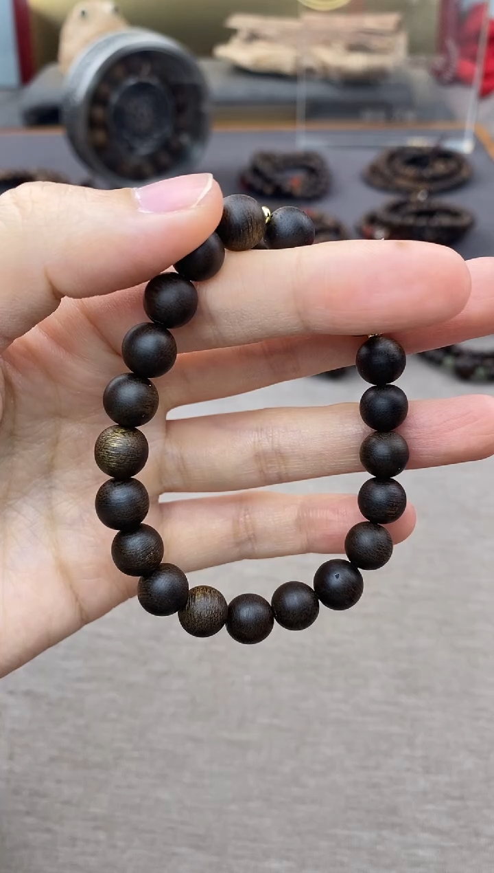 【闪购商品】沉香手串单圈越南芽庄白棋楠0.8 沉水