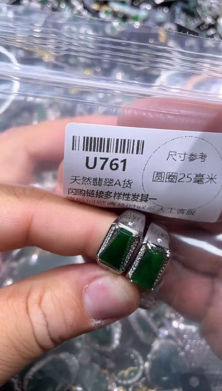 【闪购商品】翡翠颈饰未镶嵌U761戒指 多样性发其一