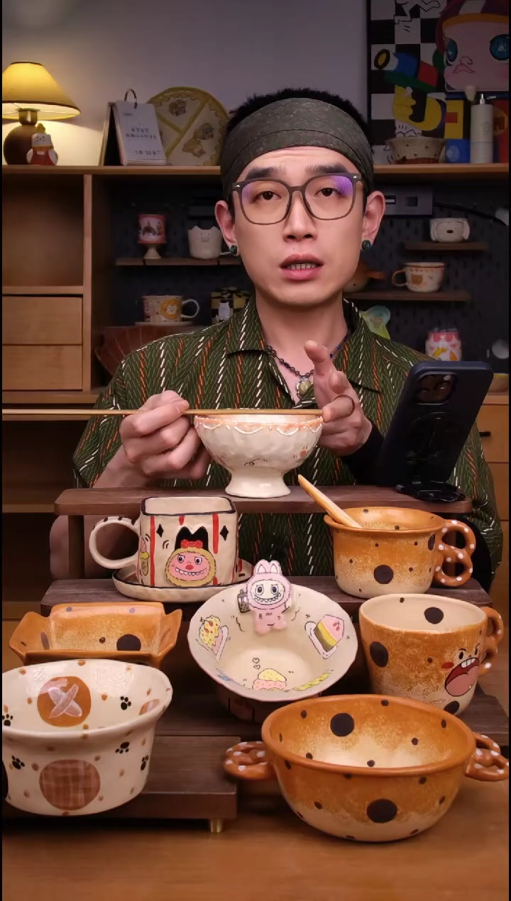 杯子景德镇可爱设计师款陶瓷