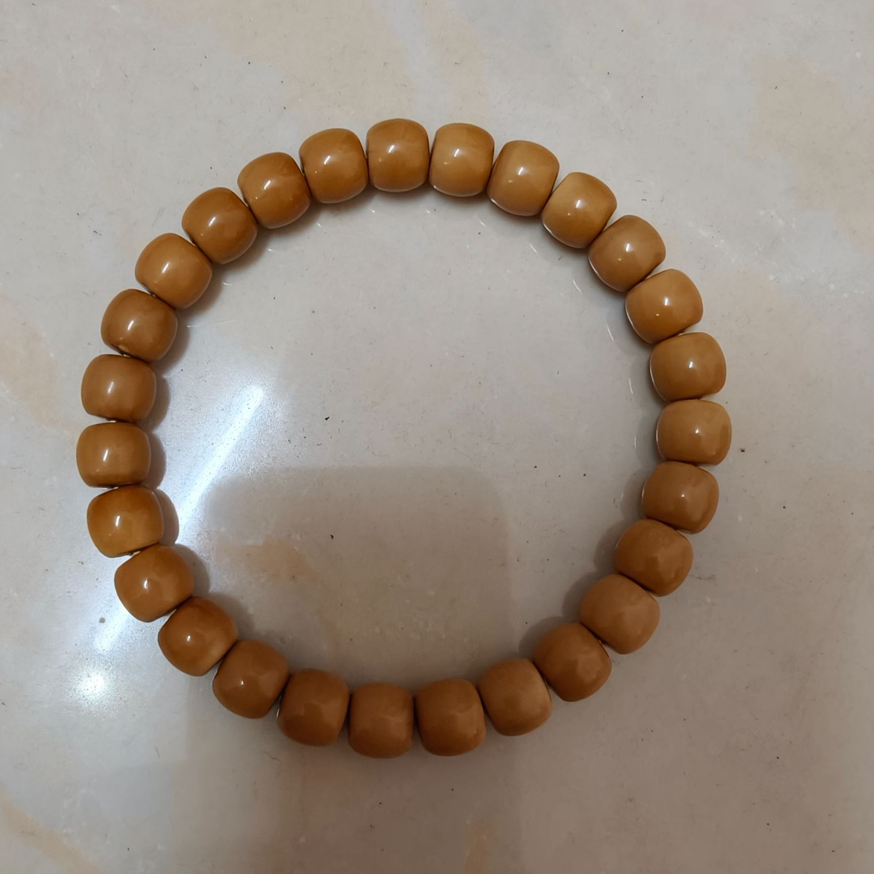 单圈核尖老挝料手串