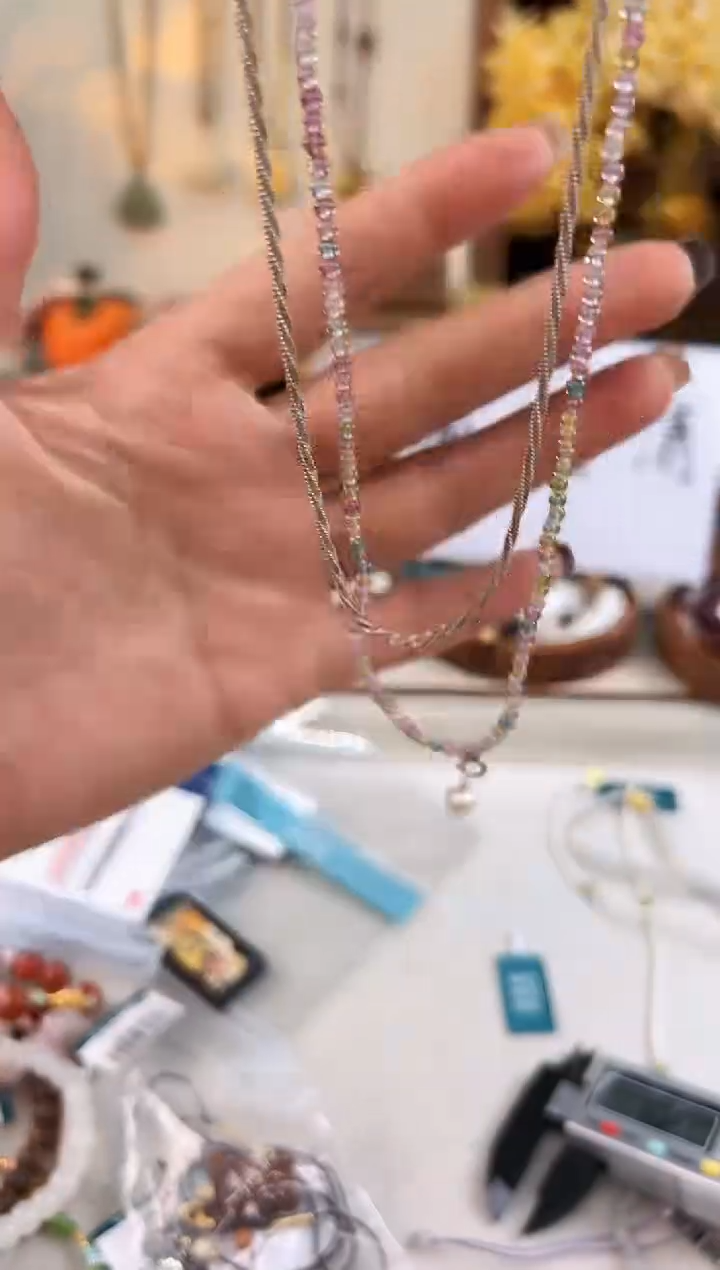 【闪购商品】碧玺颈饰银S925镶嵌@@C921F012288