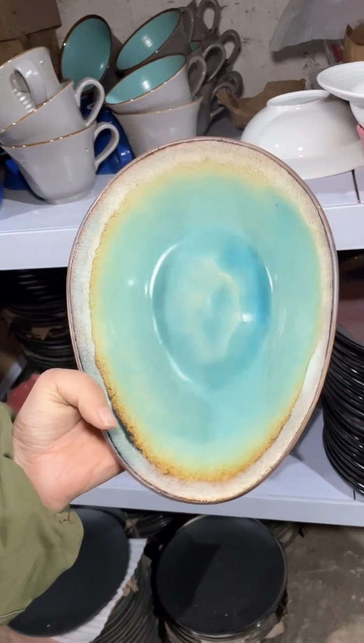 【闪购商品】碗微瑕（1件套）蓝色裂纹水滴碗