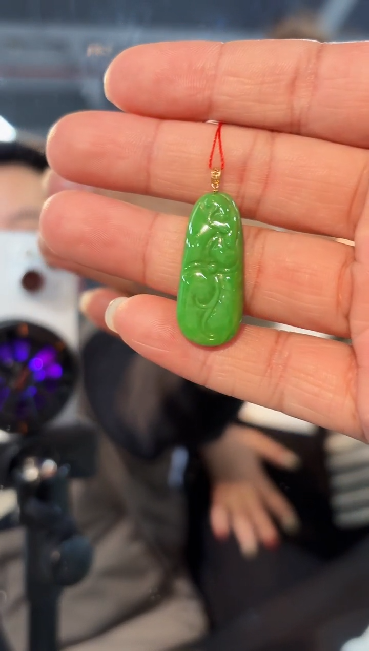 【闪购商品】翡翠颈饰18K金镶嵌缅料A货/支持复检/一件