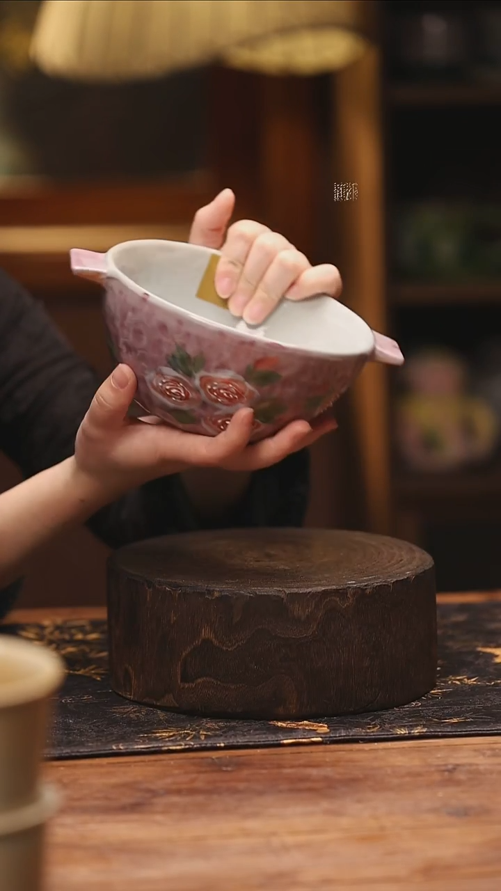 陶瓷景德镇高温釉下手绘陶瓷@L470@