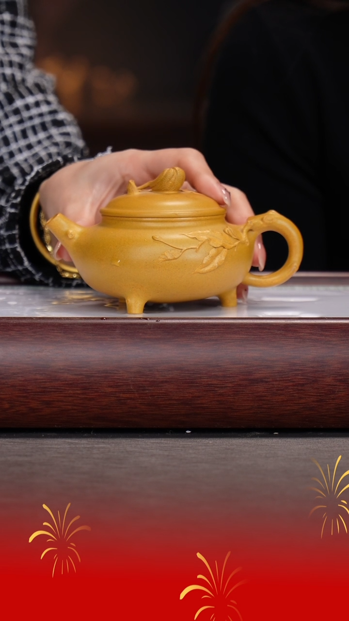 【闪购商品】紫砂茶宠郭莉萍/黄金砂/佛手瓜/200cc