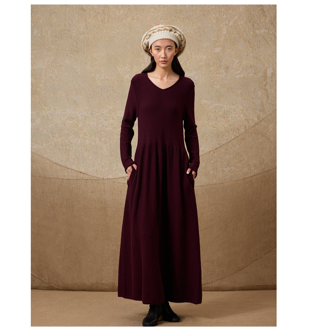 EXCEPTIONV领中长款连衣裙AB24-W2J01