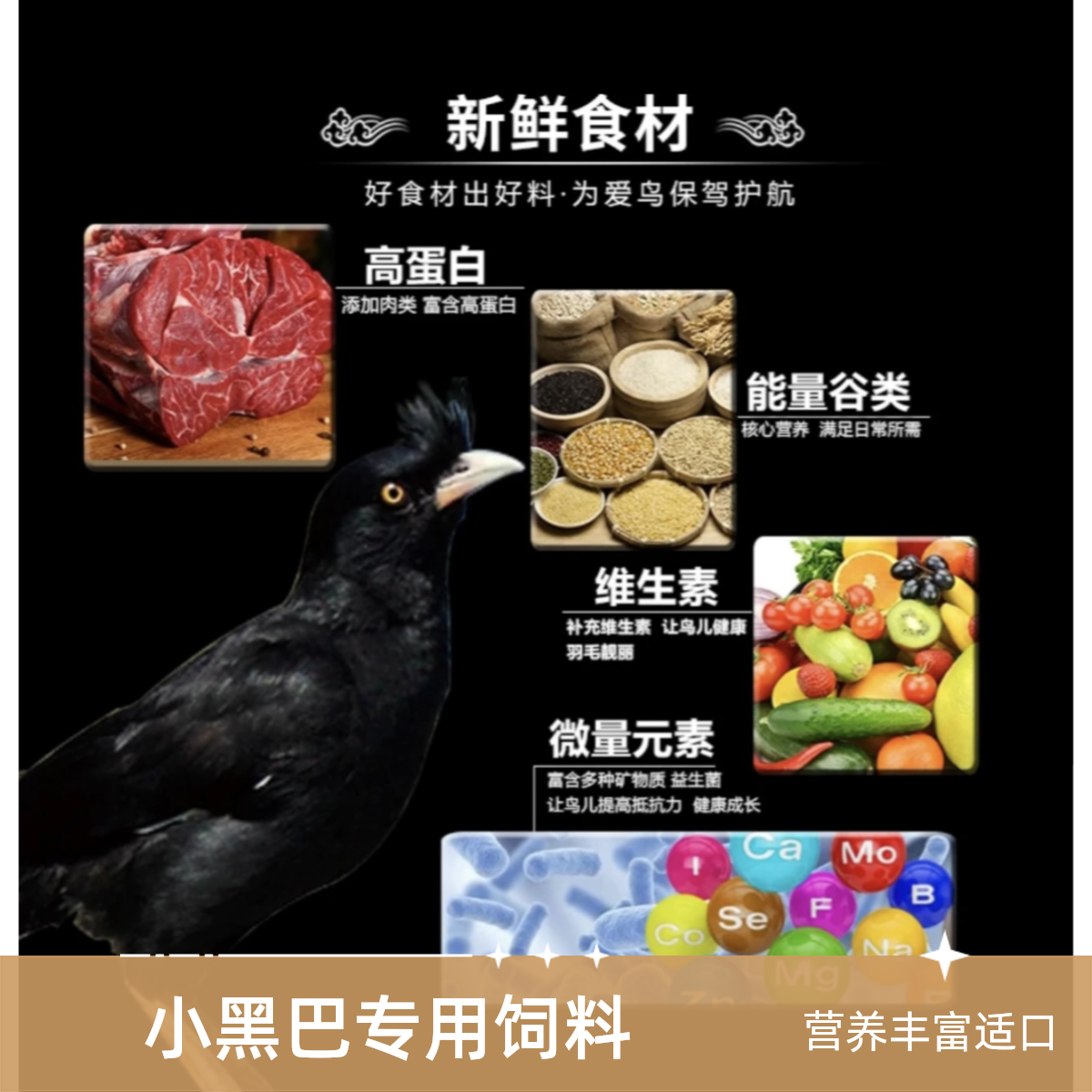 营养小黑巴饲料5斤可以吃半年