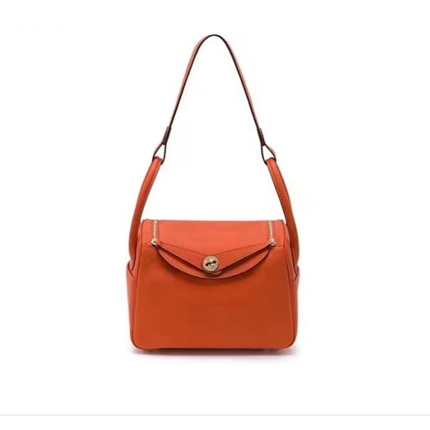  『高端玩家』J-2542-橙色 新款休闲百搭经典腋下斜跨女包