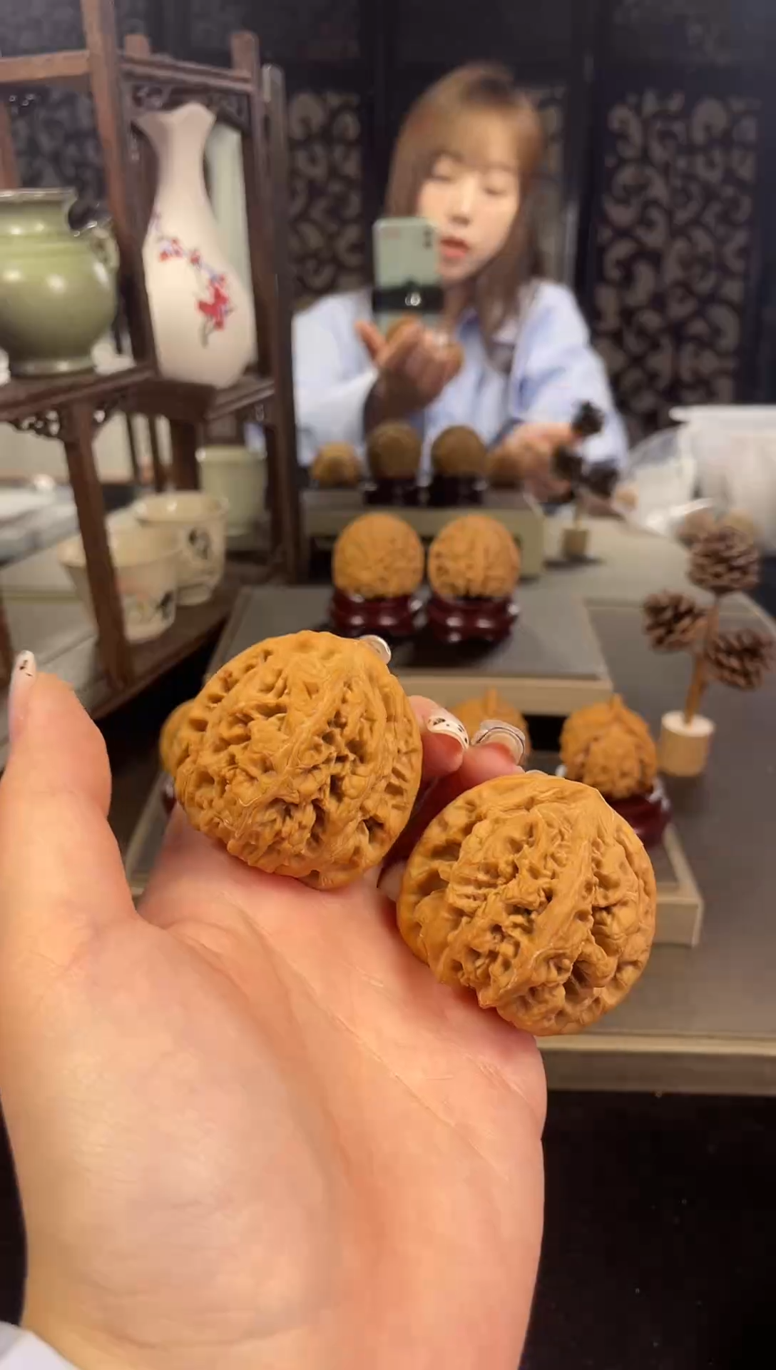 【闪购商品】文玩核桃把件大粗筋44尺-1