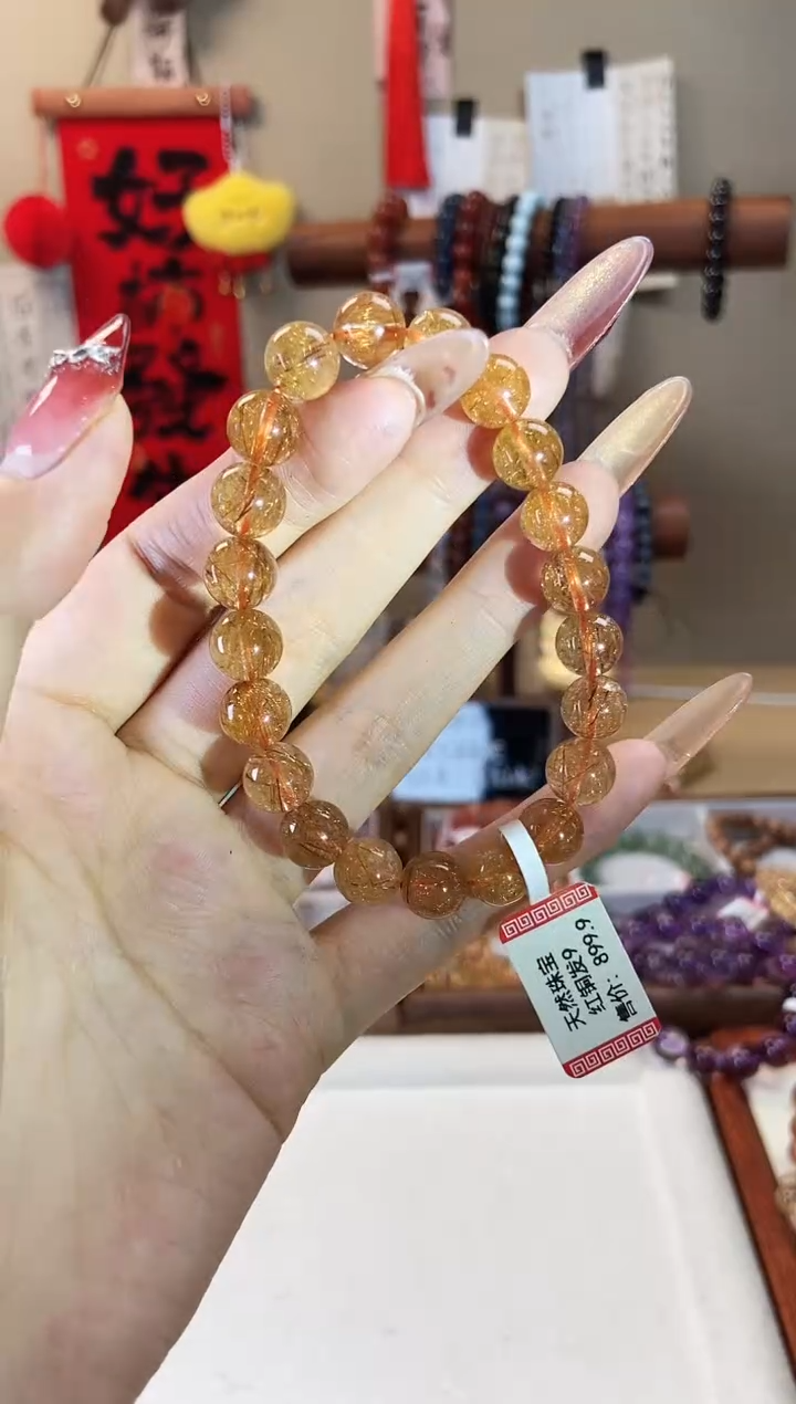 【闪购商品】水晶手链未镶嵌9m红铜发