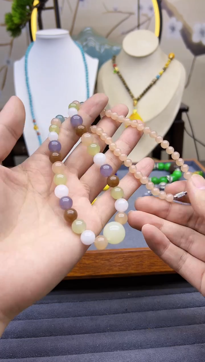 【闪购商品】和田玉（糖玉）手链银S925镶嵌X20``````