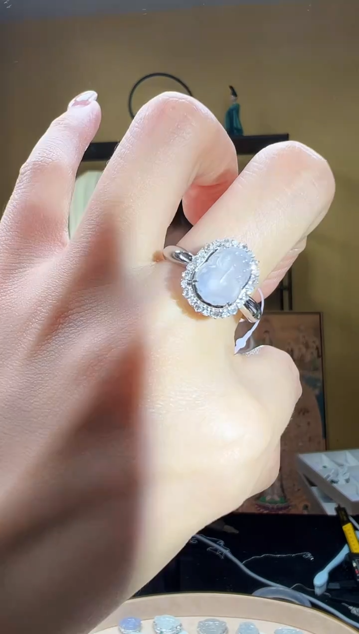 【闪购商品】翡翠戒指18K金镶嵌DFZ0211-155