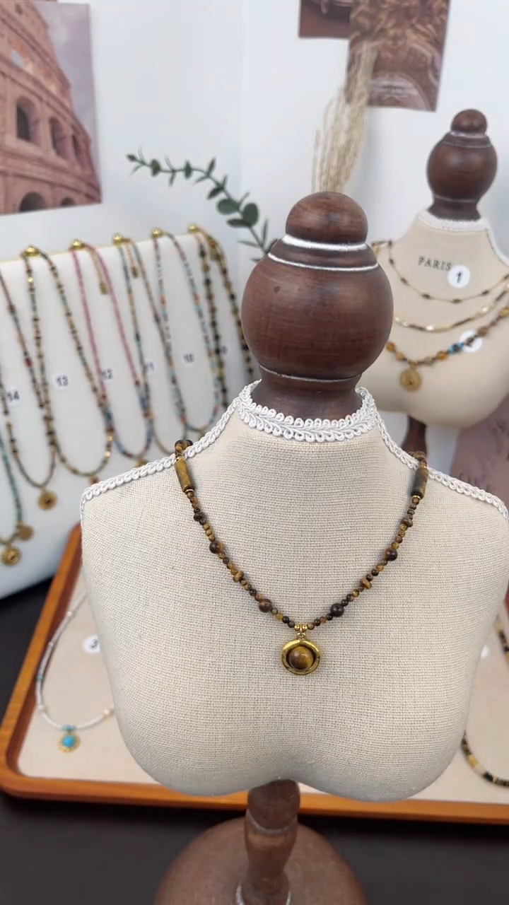 项链钛钢石英质玉1号