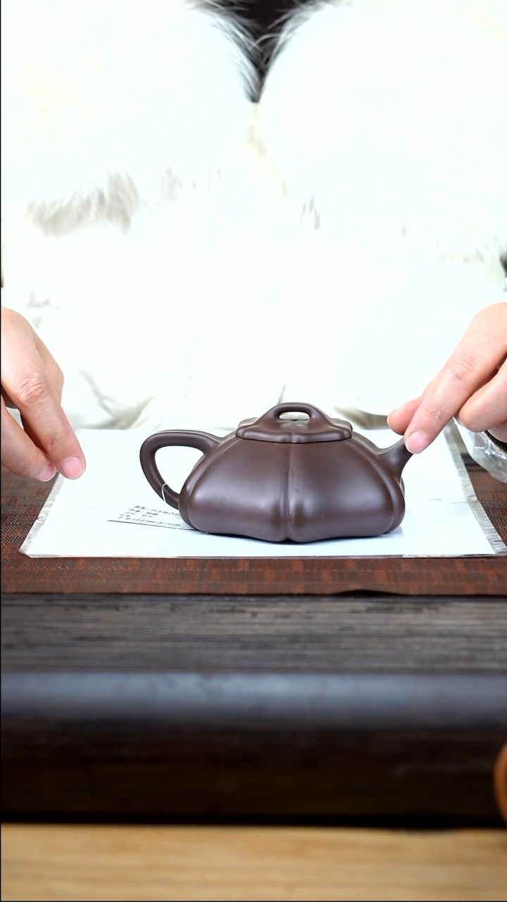 【闪购商品】紫砂茶壶yq 紫泥 六方抽角瓢