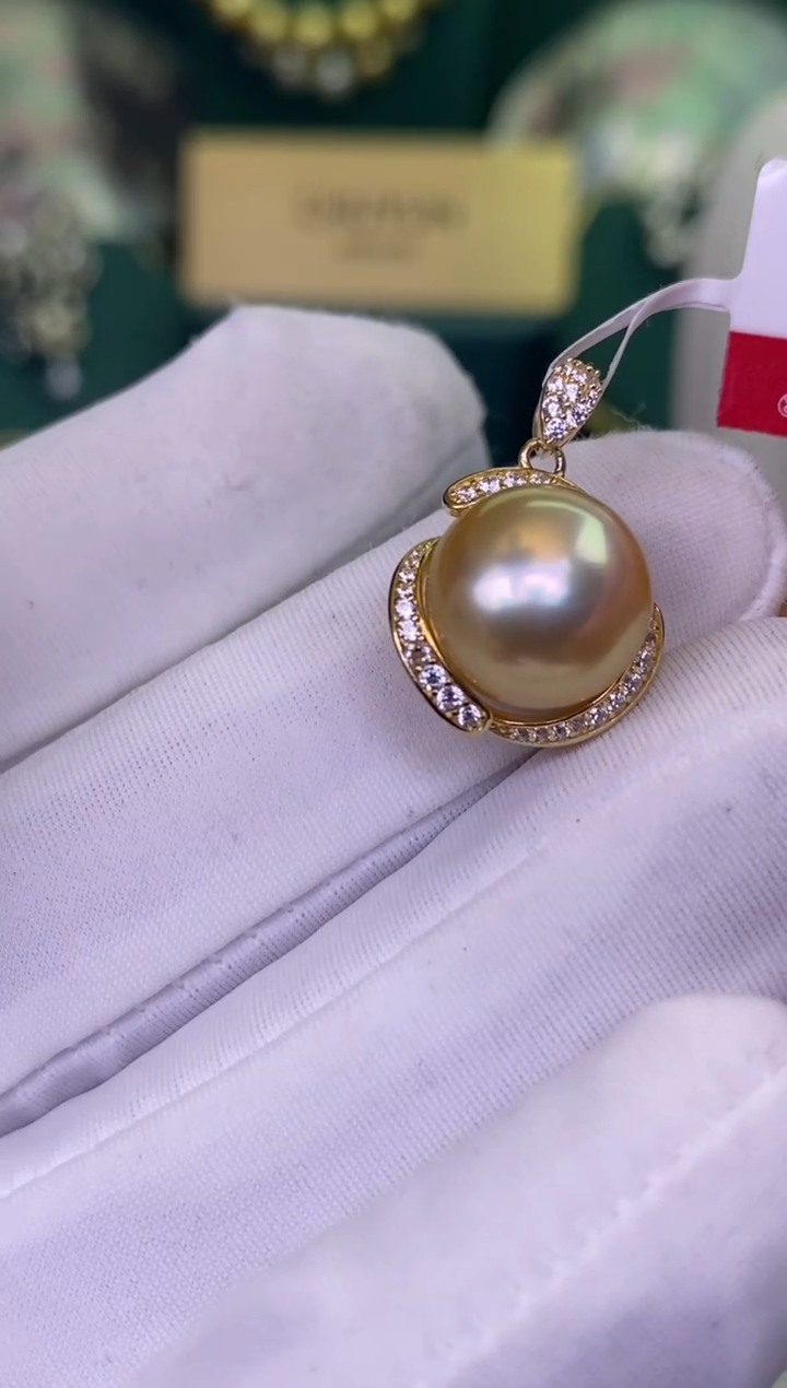 海水珍珠银S925镶嵌颈饰11-12