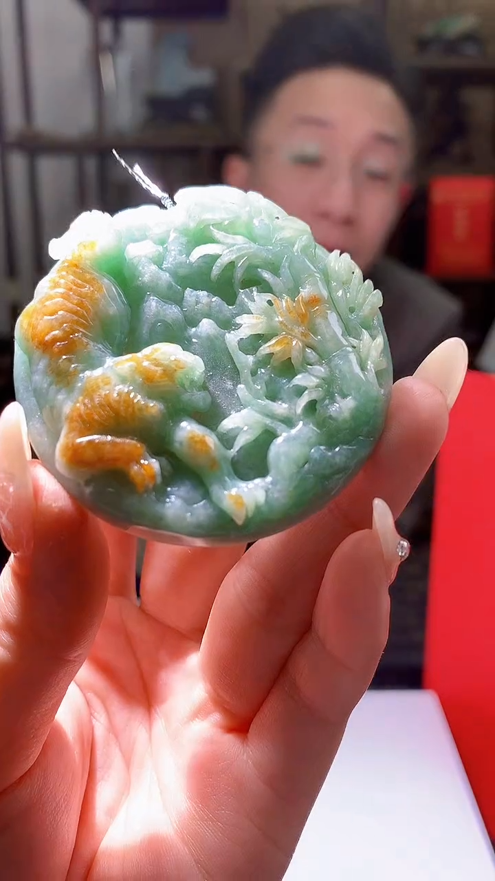 【闪购商品】定制翡翠未镶嵌5143jj-毛货挂件34