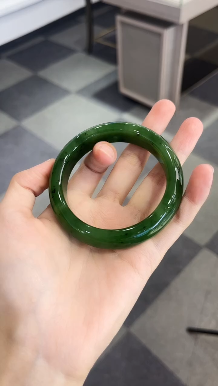 【闪购商品】和田玉手镯未镶嵌碧玉多样性发其一 57 58