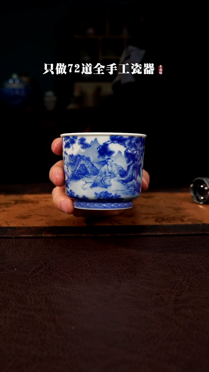 摆件陶景德镇现代手工手绘陶瓷