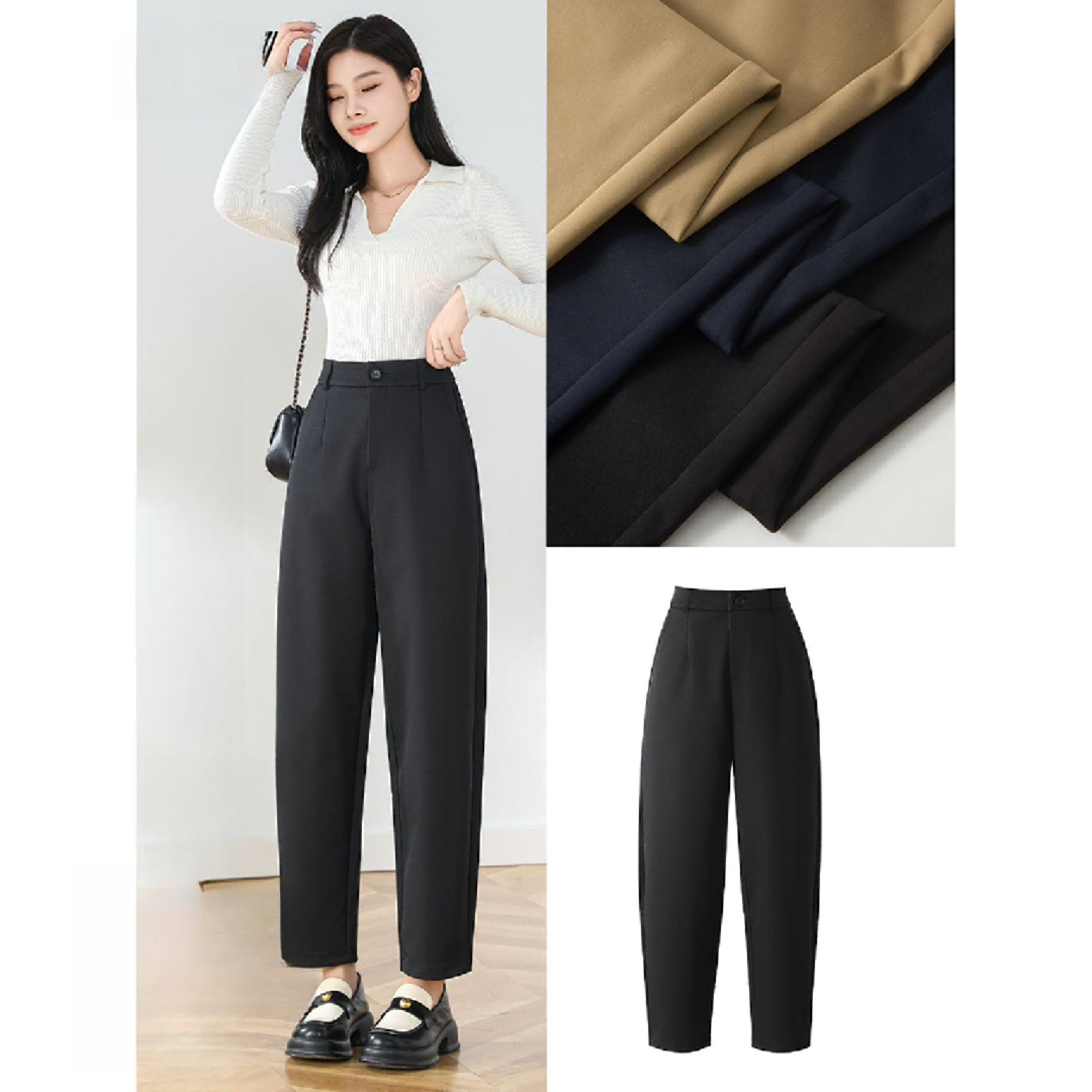 【弯腿救星】2025春季新款蚕丝羊绒索 罗娜舒 柔特弯刀裤5326