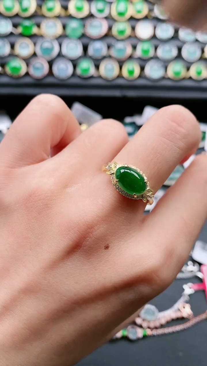 【闪购商品】翡翠戒指银S925镶嵌11111111