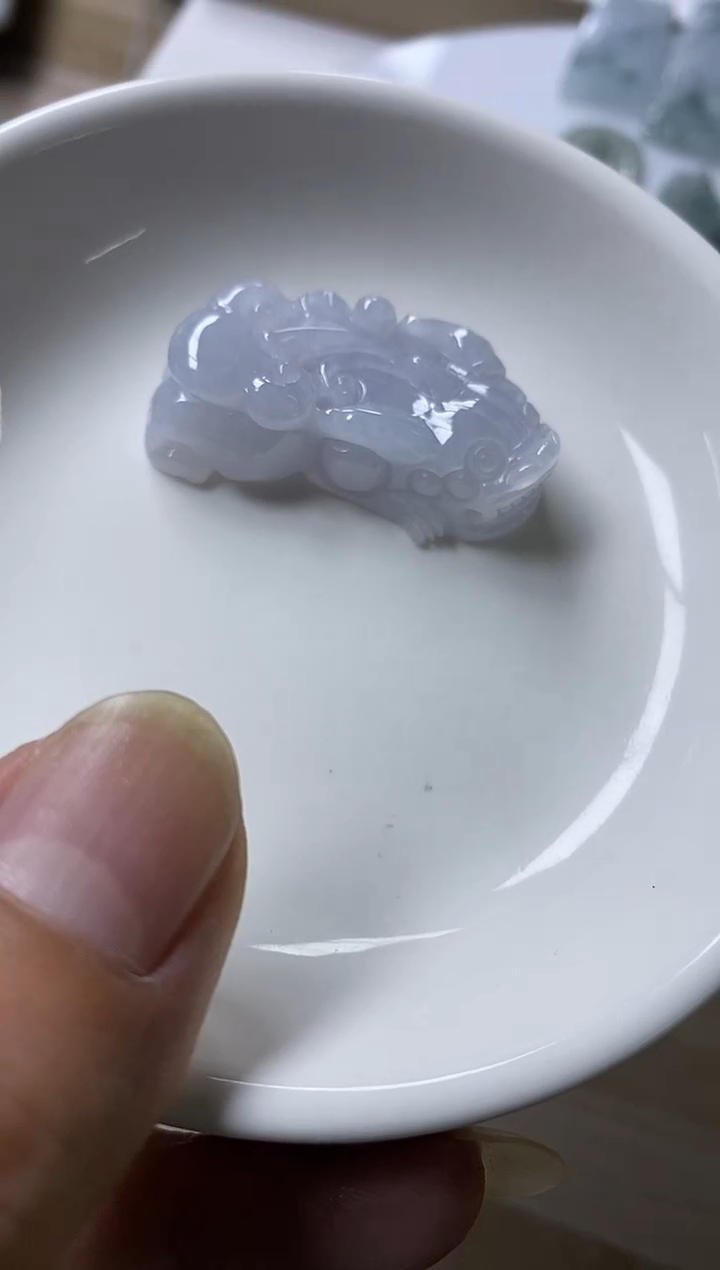 颈饰未镶嵌翡翠八***会22天然缅甸翡翠A货貔貅