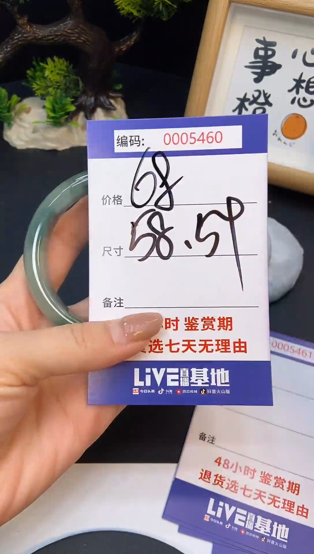 未镶嵌手镯翡翠0005460