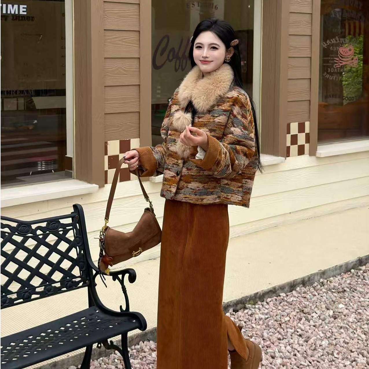 拉夏贝尔25冬季新款时尚气质百搭通勤加厚保暖羽绒外套 00274 WDJ