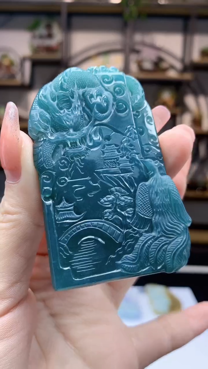 【闪购商品】定制翡翠未镶嵌1063ry-毛货挂件24