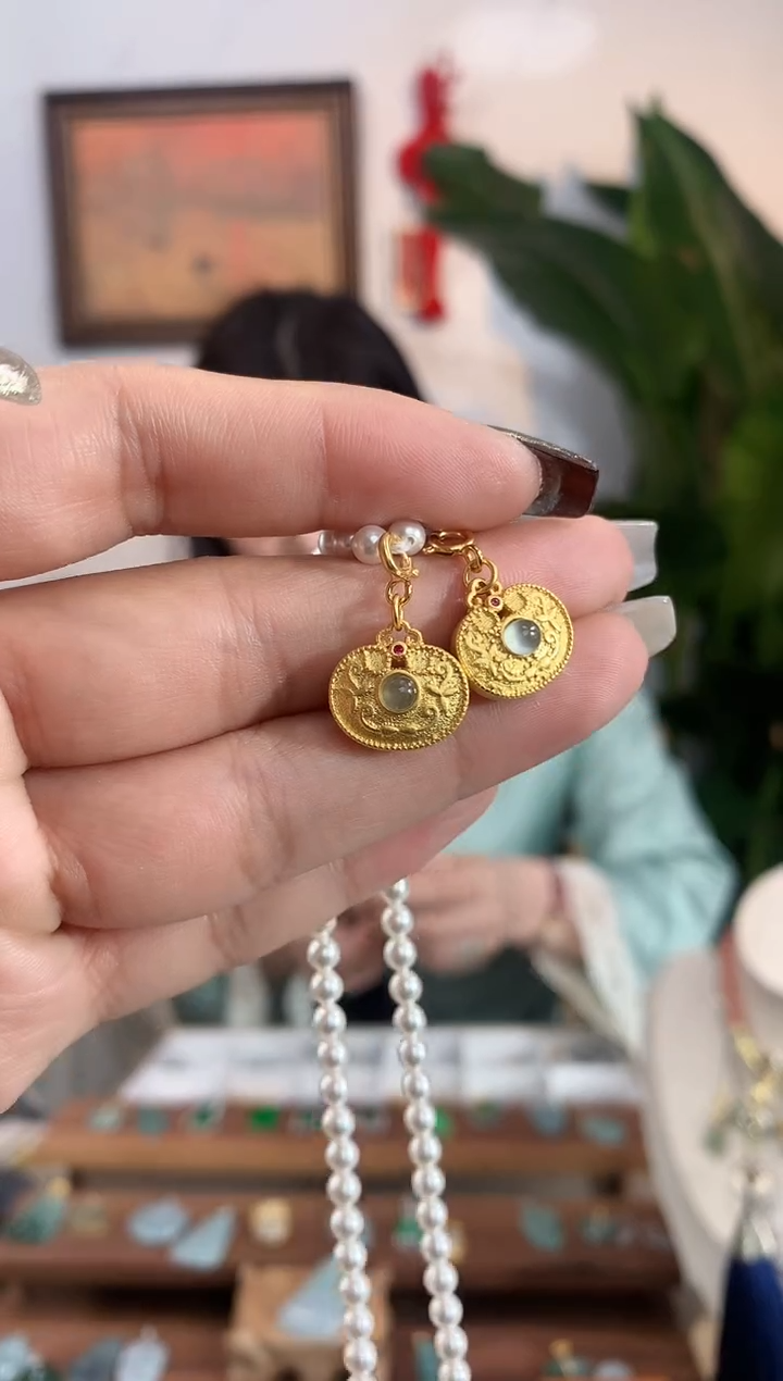 【闪购商品】翡翠吊坠(不含链)银S925镶嵌吊坠