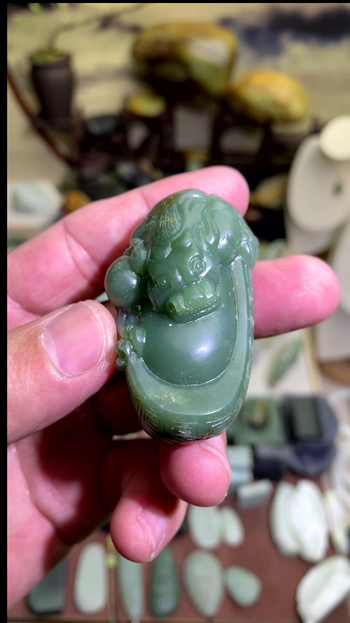 【闪购商品】和田玉颈饰未镶嵌沙枣青貔貅