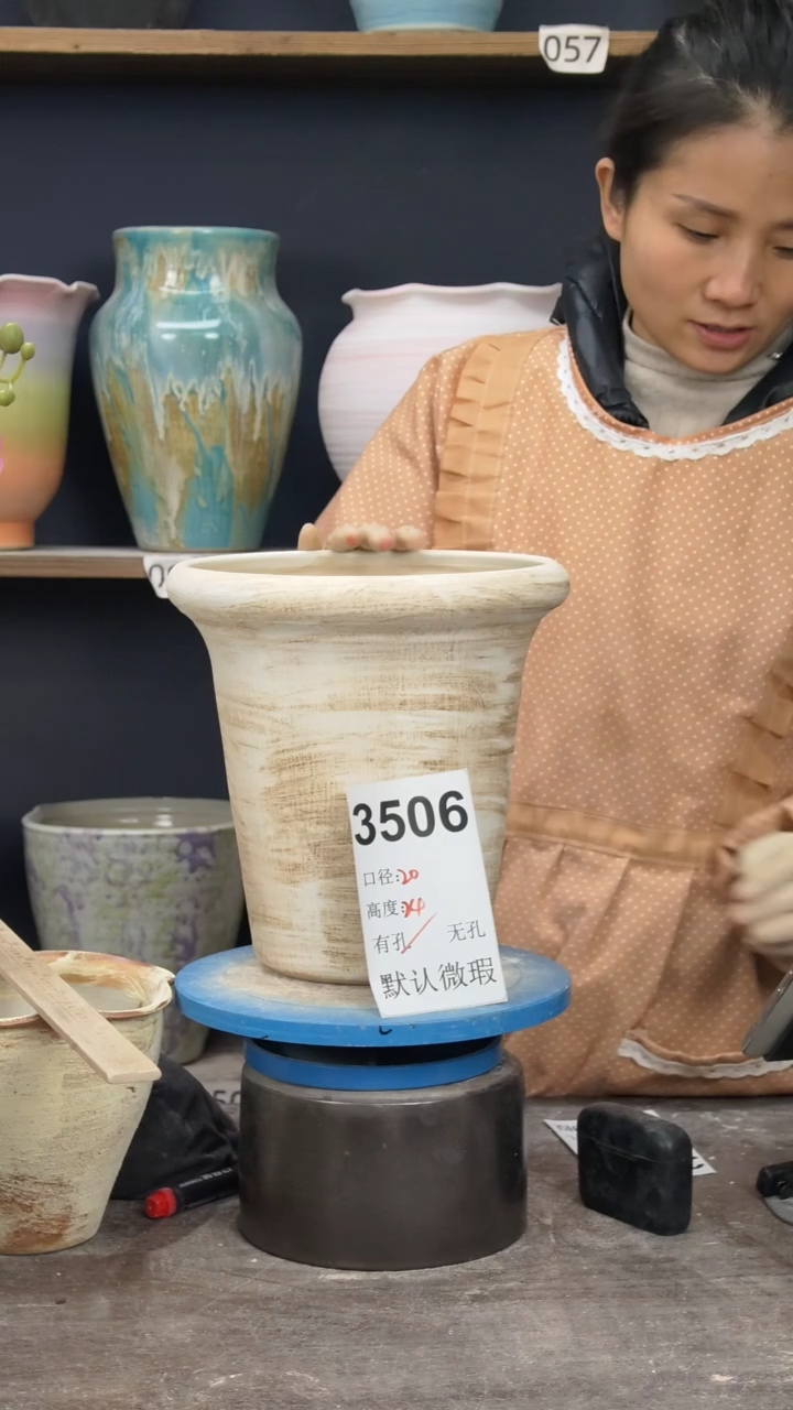 景德镇陶园花盆3506