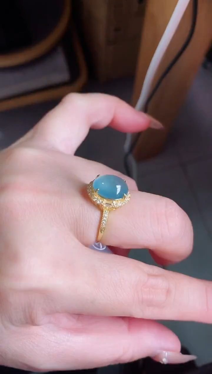 银S925镶嵌戒指翡翠121