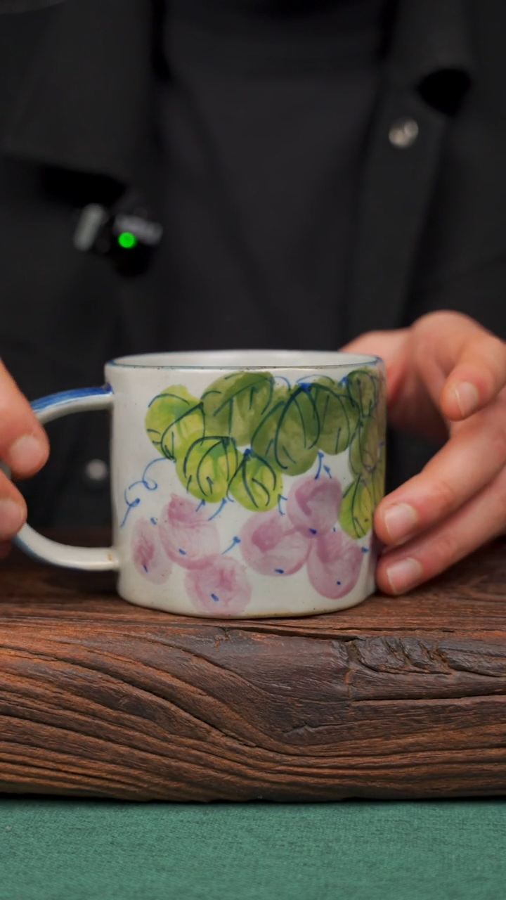 【闪购商品】瓷片64寻一缕瓷香杯釉下手工手绘瓷器