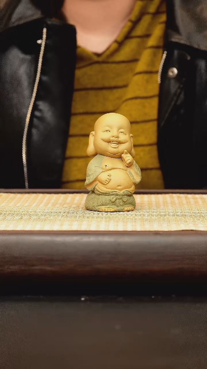 茶壶紫砂茶宠 摆件 段泥 笑口常开