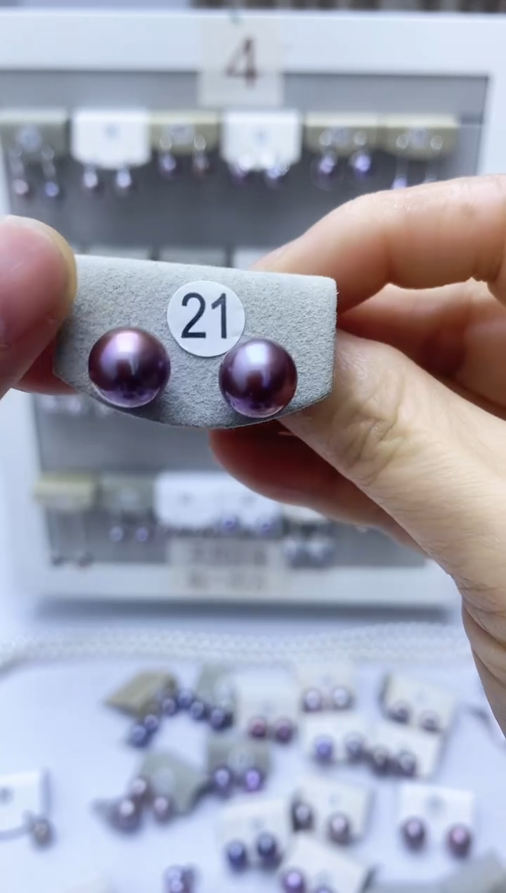 【闪购商品】淡水珍珠耳饰银S925镶嵌21