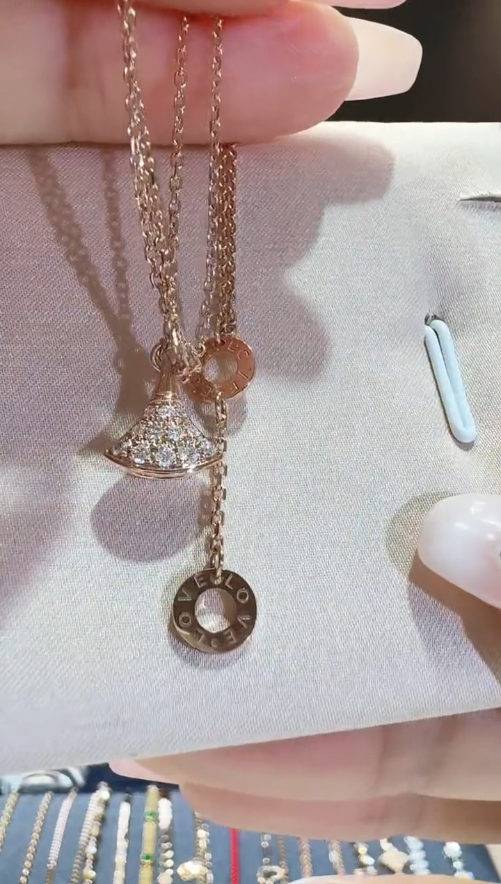 【闪购商品】钻石手链18K金镶嵌钻石裙子双层手链