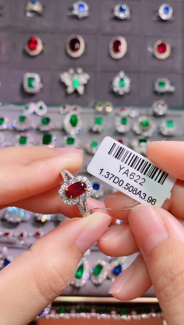 【闪购商品】红宝石18K金戒指18K金镶嵌1