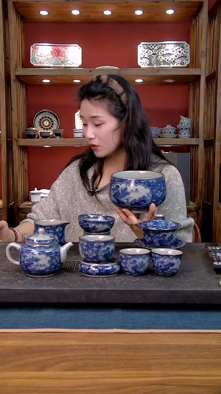 简装家用款9件套 老陶泥开片纹陶瓷茶具