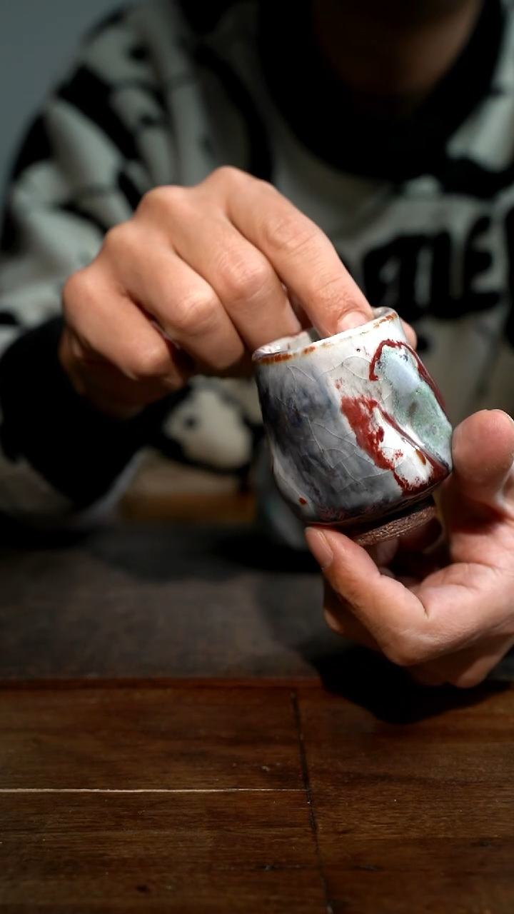 【闪购商品】纯手工制作 复色志野杯