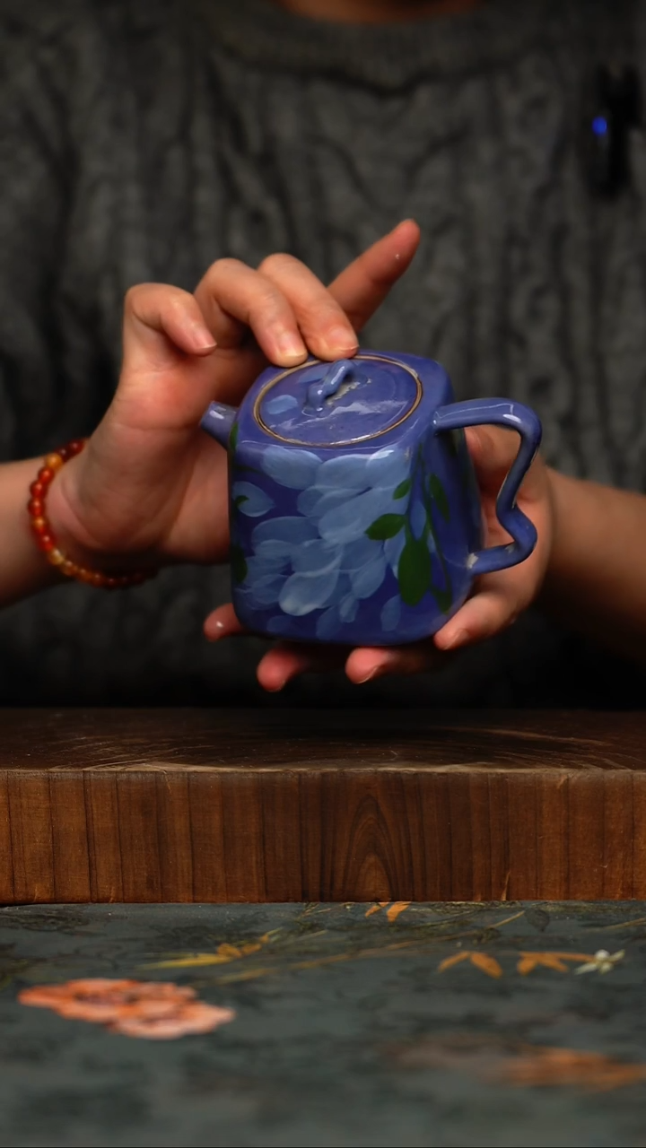 瓷片釉下彩手工手绘同款陶器