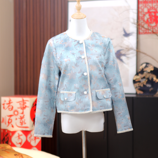 【碧落】2025新款新中式宋锦小香风外套-XT-318