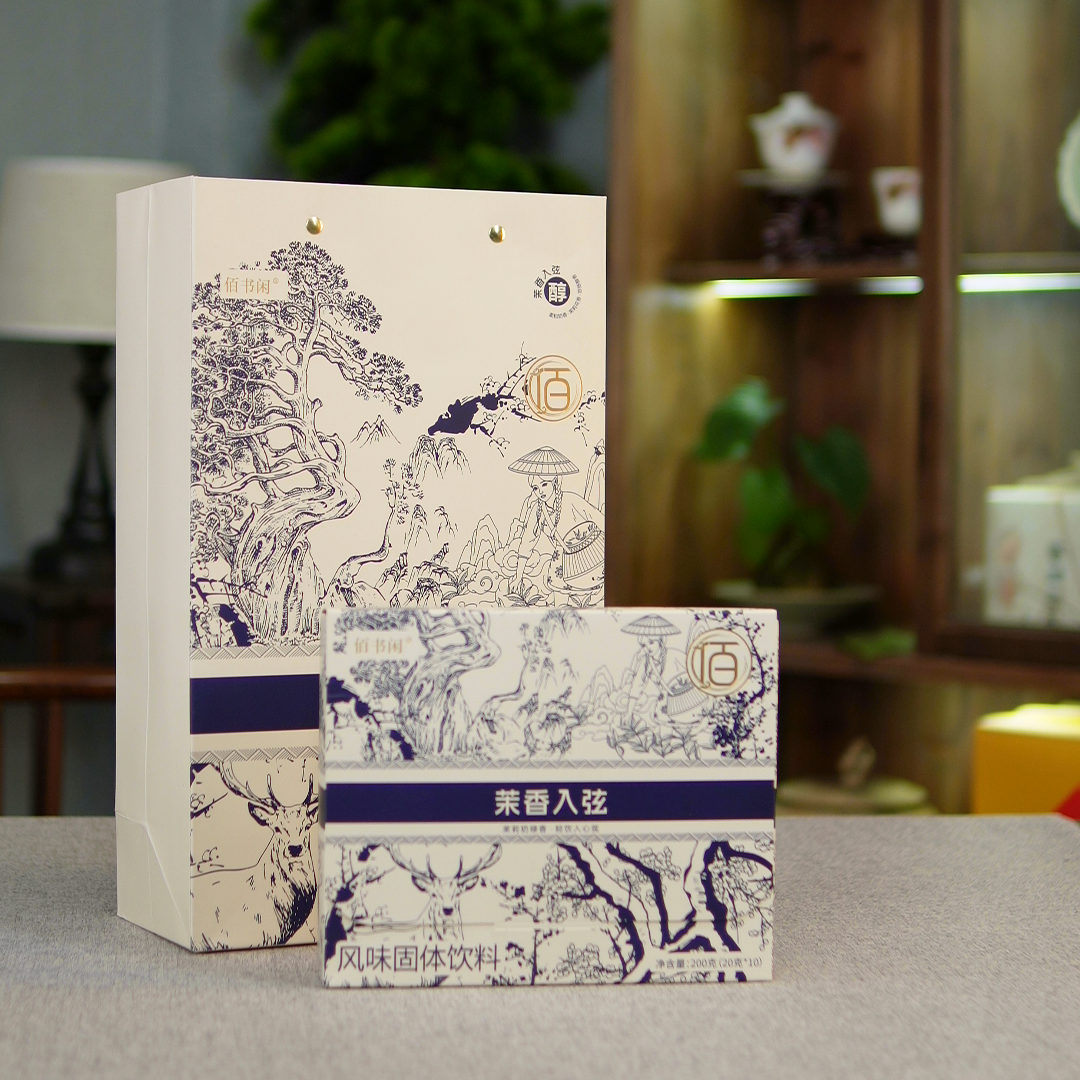 茉莉入弦轻乳茶奶茉莉奶绿香悠扬纯厚轻饮入弦奶茶冲200克CC8198