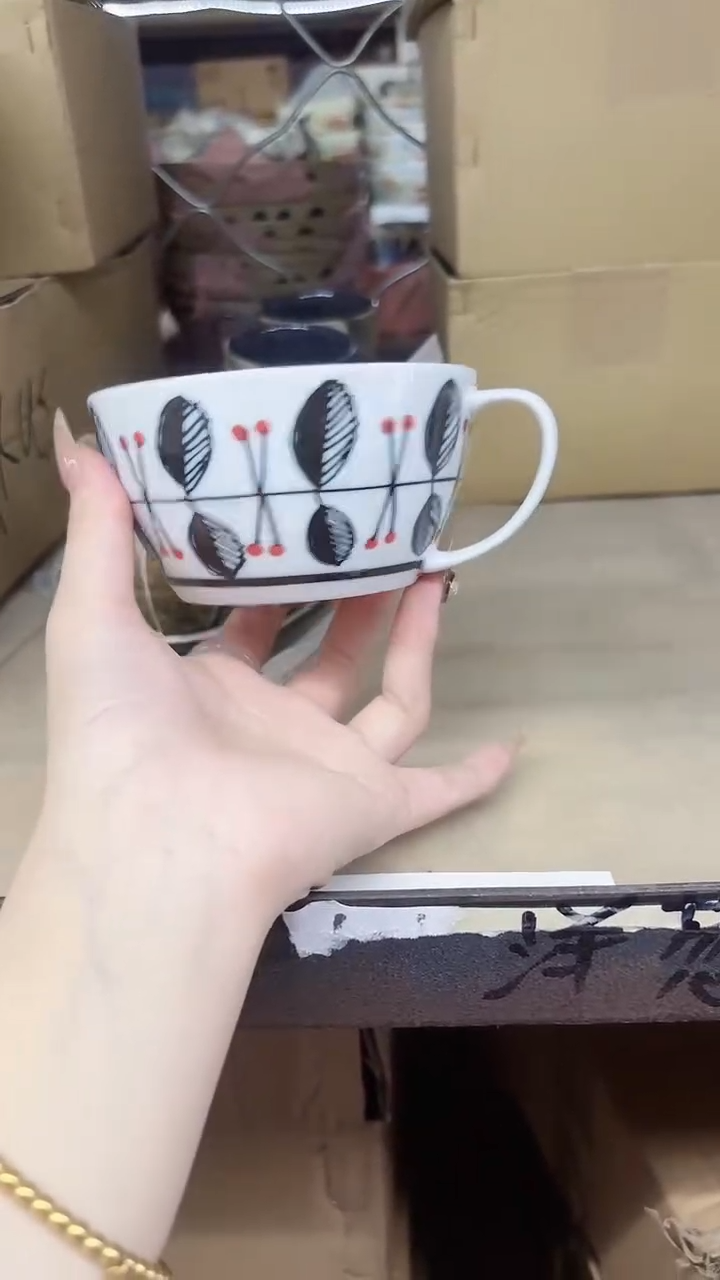 陶瓷树莓早餐杯一个